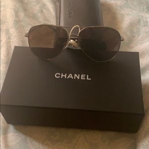 Chanel aviator frame sunglasses